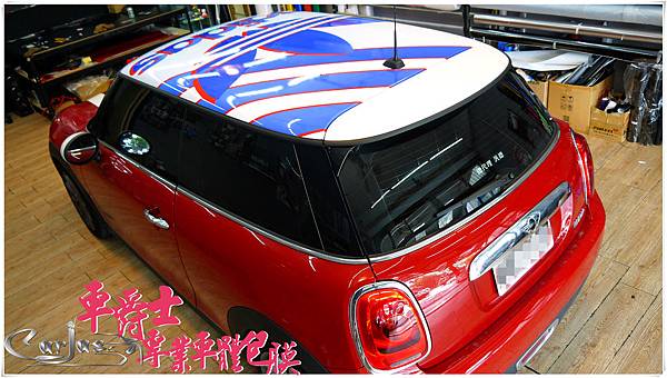 MINI COOPER ADIDAS車頂彩貼