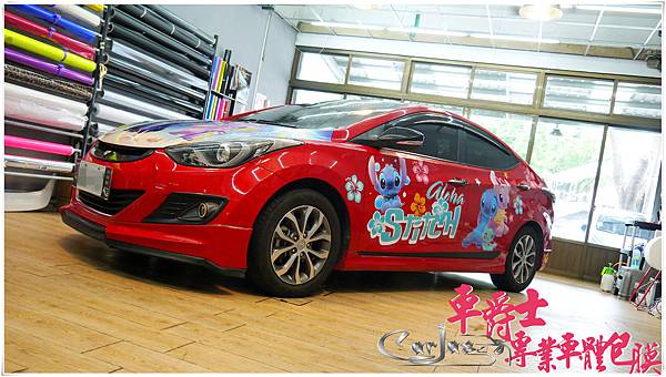 HYUNDAI ELANTRA 客製化史迪奇車身彩貼 HYUNDAI ELANTRA 客製化史迪奇車身彩貼