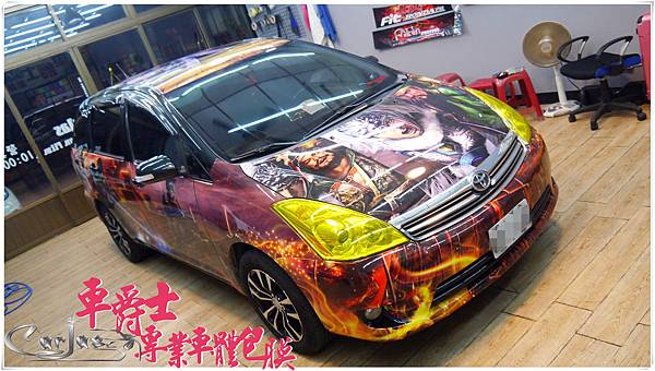 TOYOTA WISH 客製化三國爭霸車頂彩貼 TOYOTA WISH 客製化三國爭霸車頂彩貼