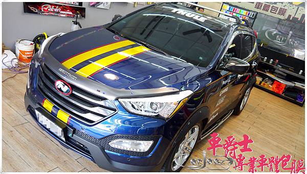 HYUNDAI SANTA FE 山土匪 客製化運動線條車身彩貼 HYUNDAI SANTA FE 山土匪 客製化運動線條車身彩貼