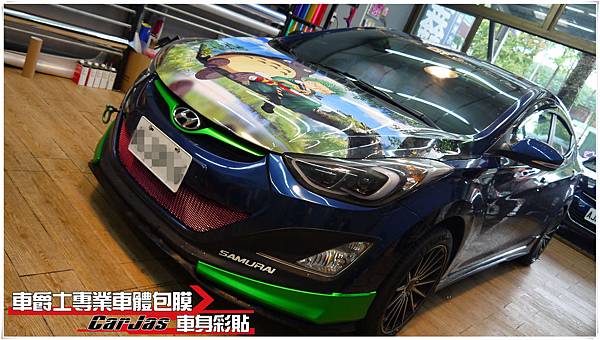 HYUNDAI ELANTRA 客製化 索隆 龍貓 引擎蓋彩貼