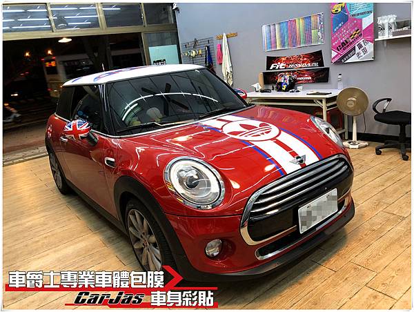 MINI COOPER ADIDAS 運動線條車身彩貼