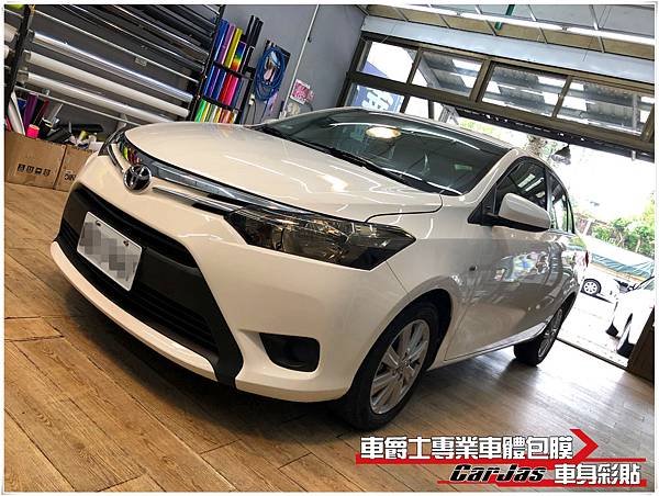 TOYOTA VIOS 大燈 茶色燻黑 改色包膜