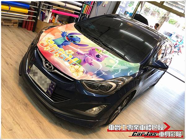 HYUNDAI ELANTRA 史迪奇 引擎蓋彩貼