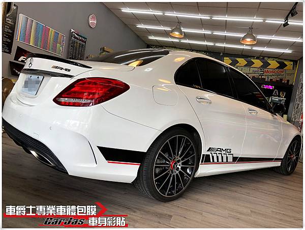 BENZ C300 AMG 車身腰線車身彩貼