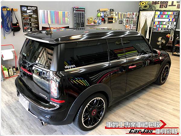 MINI COOPER 類全景天窗高亮黑車頂貼膜