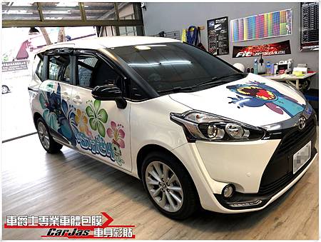 TOYOTA SIENTA 客製化 史迪奇 STITCH 車身彩貼