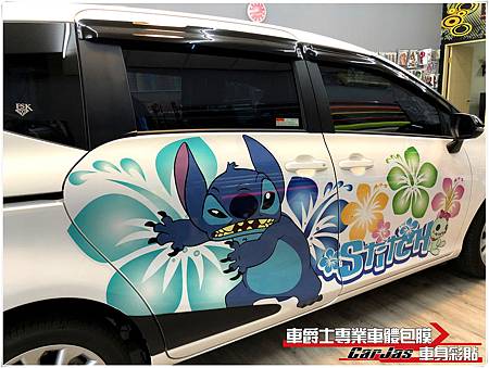 TOYOTA SIENTA 客製化 史迪奇 STITCH 車身彩貼