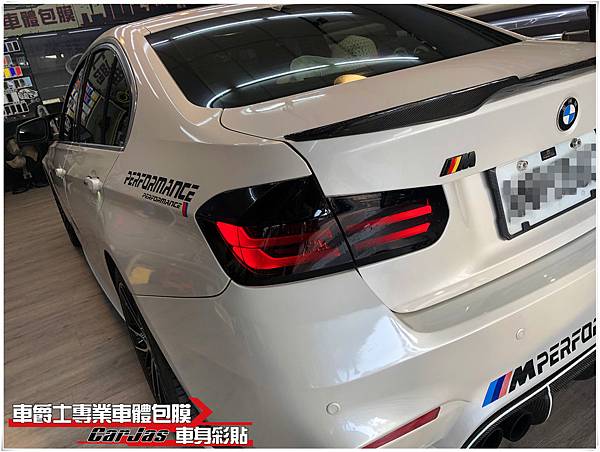 BMW 328i 大燈茶色燻黑 尾燈 超深黑燻黑 改色包膜