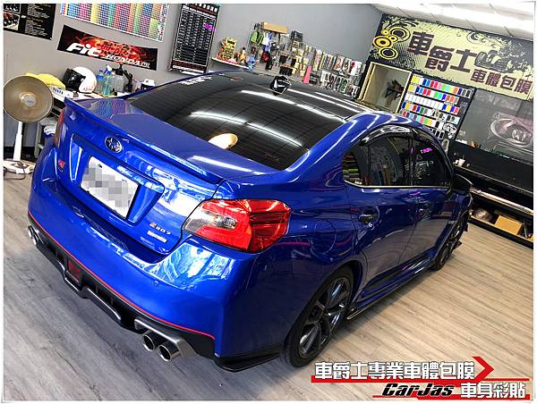 SUBARU WRX 類全景天窗高亮黑車頂貼膜