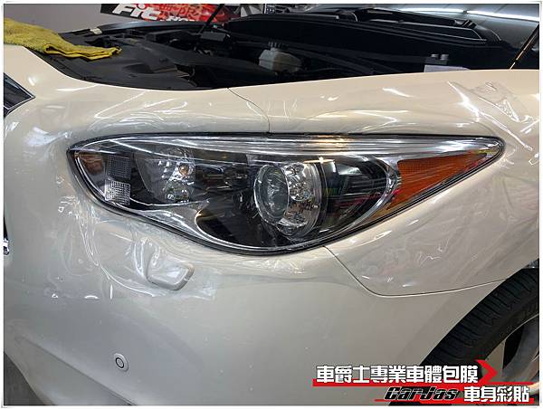 INFINITI FX35 大燈抗黃化一般PVC透明犀牛皮保護包膜