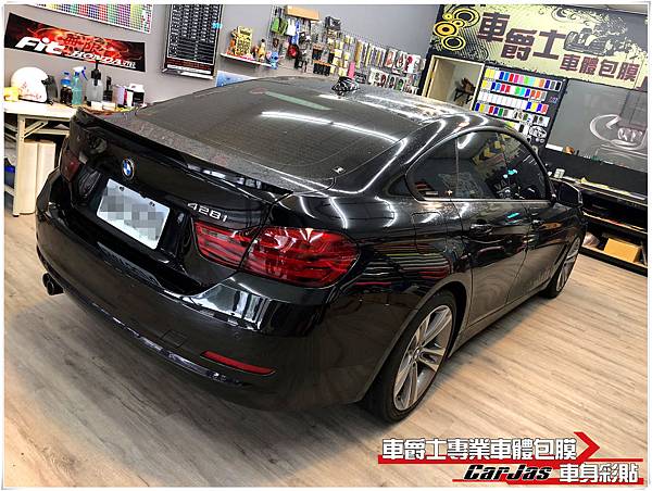 BMW 420i 大燈 尾燈 茶色燻黑改色包膜