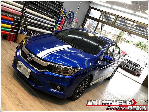 HONDA CITY 大燈 茶色燻黑改色包膜