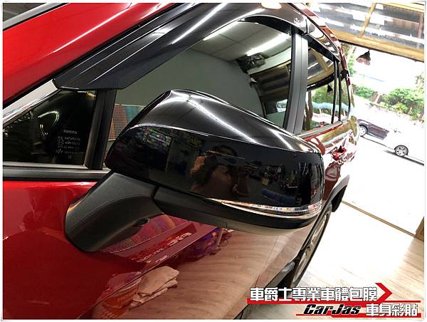 TOYOTA RAV4 類全景天窗高亮黑車頂貼膜 後視鏡 高亮黑改色包膜