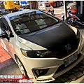 HONDA FIT 引擎蓋 3D黑卡夢改色包膜