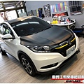 HONDA HR-V 引擎蓋 車頂 3D黑卡夢改色包膜 鍍鉻飾條 極光金屬金改色貼膜