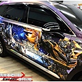 HYUNDAI SANTA FE 山土匪 客製化變形金剛全車車身彩貼、高亮黑車頂＆後視鏡、車燈燻黑改色包膜