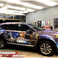 HYUNDAI SANTA FE 山土匪 客製化變形金剛全車車身彩貼、高亮黑車頂＆後視鏡、車燈燻黑改色包膜