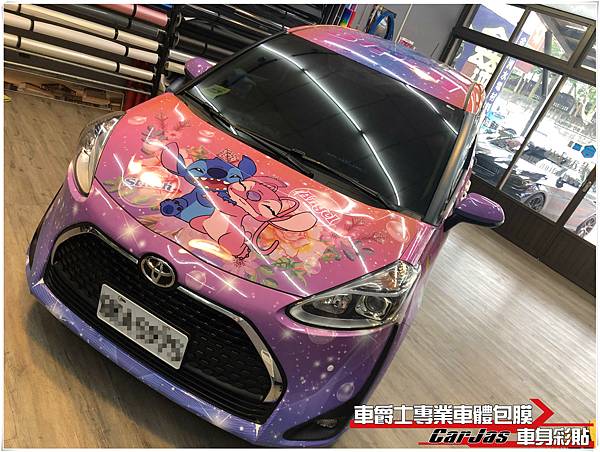 TOYOTA SIENTA 客製化史迪奇全車車身彩貼