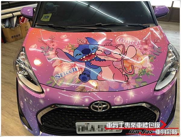 TOYOTA SIENTA 客製化史迪奇全車車身彩貼