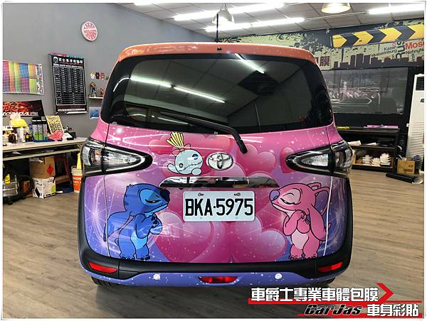 TOYOTA SIENTA 客製化史迪奇全車車身彩貼