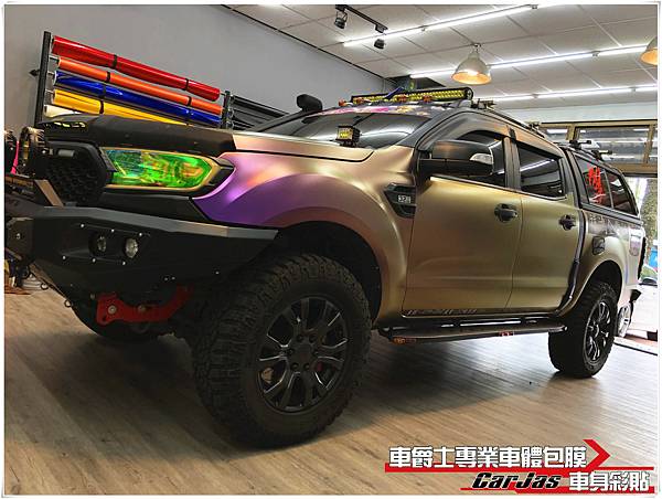 車爵士車體包膜車身彩貼 FORD RANGER皮卡 全車奢華變色改色包膜