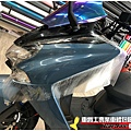 車爵士車體包膜車身彩貼-YAMAHA SMAX 全車殼、車燈自體修復透明犀牛皮保護包膜&3D黑卡夢改色包膜