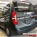 車爵士車體包膜車身彩貼-HYUNDAI STAREX 國巨衝浪隊保母車客製化車體廣告車身彩貼