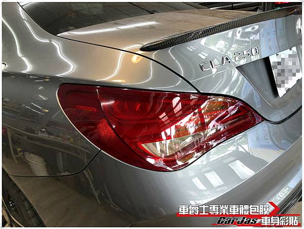 車爵士車體包膜車身彩貼-BENZ CLA 250 尾燈 自體修復 茶色燻黑改色包膜