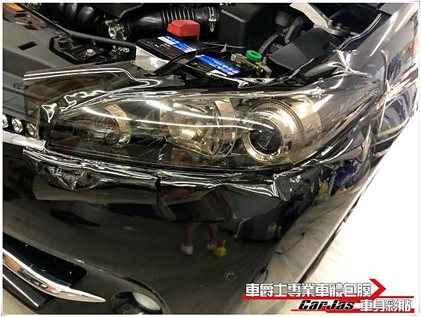 車爵士車體包膜車身彩貼 TOYOTA WISH 大燈 自體修復 茶色燻黑 改色包膜