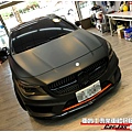 車爵士車體包膜車身彩貼-BENZ CLA250 全車漆面 3M 消光黑改包膜