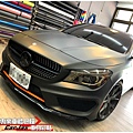 車爵士車體包膜車身彩貼-BENZ CLA250 全車漆面 3M 消光黑改包膜