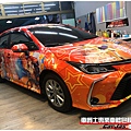 車爵士車體包膜車身彩貼-TOYOTA ALTIS 客製化某科學的超電磁砲全車彩貼代施工