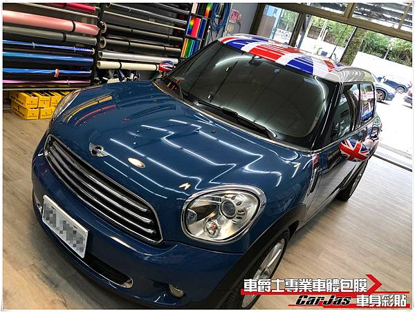 車爵士車體包膜車身彩貼-MINI COUNTRYMAN 客製化 英國旗車頂彩貼