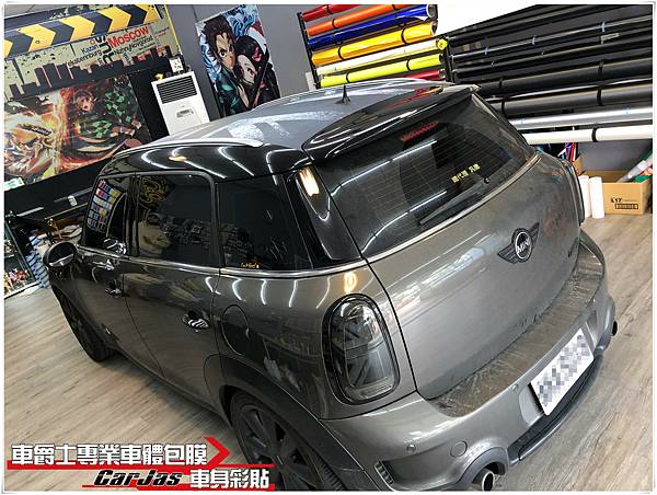 車爵士車體包膜車身彩貼-MINI COUNTRYMAN 客製化 英國旗 車頂彩貼