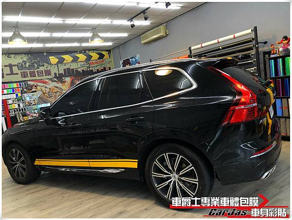 車爵士車體包膜車身彩貼-VOLVO XC40 客製化運動線條車身彩貼