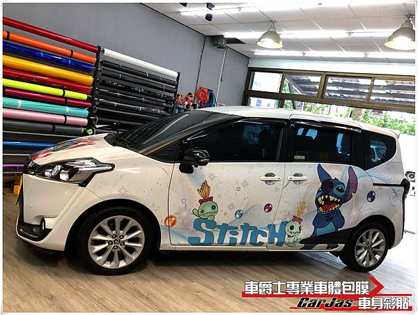 車爵士車體包膜車身彩貼-TOYOTA SIENTA 史迪奇車身彩貼