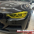 車爵士車體包膜車身彩貼-BMW F30 大燈金黃、尾燈茶色燻黑改色包膜