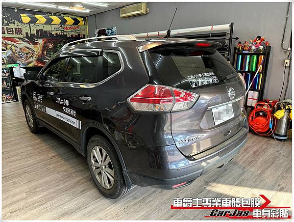 車爵士車體包膜車身彩貼-NISSAN X-TRAIL 百利世車體廣告車身彩貼