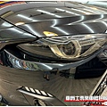 車爵士車體包膜車身彩貼-NEW MAZDA3 大燈 茶色燻黑自體修復改色包膜