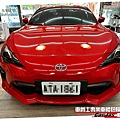 車爵士車體包膜車身彩貼-TOYOTA FT86 大燈 茶色燻黑自體修復改色包膜