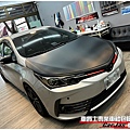 車爵士車體包膜車身彩貼-TOYOTA ALTIS 大燈 茶色燻黑自體修復改色包膜