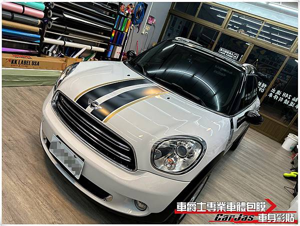 車爵士車體包膜車身彩貼-MINI COUNTRYMAN 運動線條彩貼