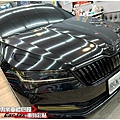 車爵士車體包膜車身彩貼-SKODA SUPERB 車頭迎風面自體修復透明保護膜