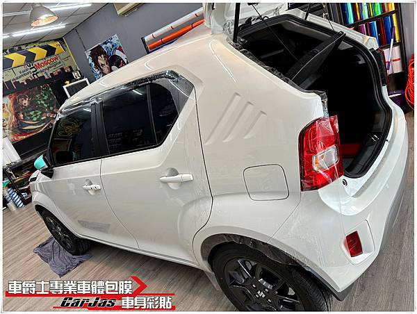 車爵士車體包膜車身彩貼-SUZUKI IGNIS 全車漆面TPU自體修復透明犀牛皮保護膜%26;客製化車身線條彩貼