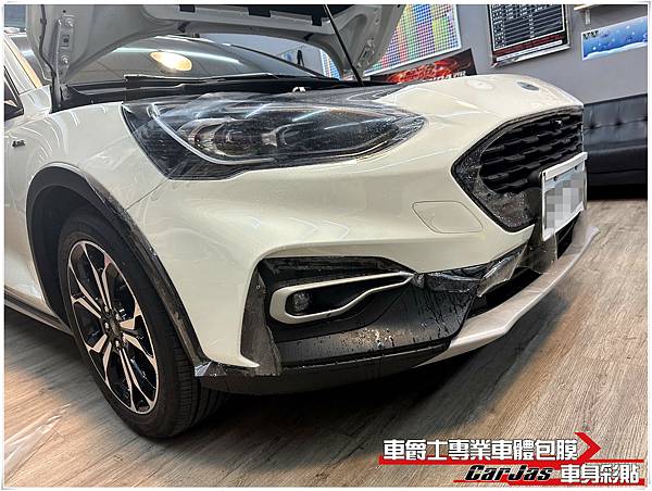 車爵士車體包膜車身彩貼-FORD FOCUS 全車漆面 TPU自體修復透明犀牛皮保護膜、車燈茶色燻黑改色包膜