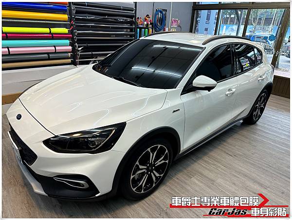 車爵士車體包膜車身彩貼-FORD FOCUS 全車漆面 TPU自體修復透明犀牛皮保護膜、車燈茶色燻黑改色包膜