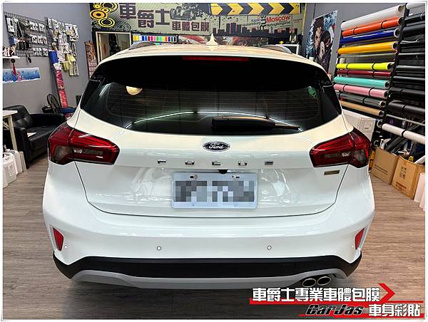 車爵士車體包膜車身彩貼-FORD FOCUS 全車漆面 TPU自體修復透明犀牛皮保護膜、車燈茶色燻黑改色包膜