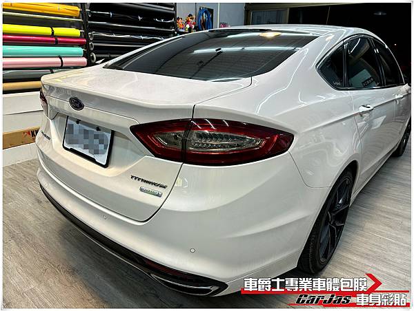 車爵士車體包膜車身彩貼-FORD MONDEO 大燈 尾燈 茶色燻黑改色包膜