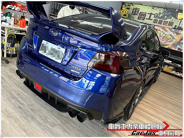 車爵士車體包膜車身彩貼-SUBARU WRX 大燈 茶色燻黑改色包膜